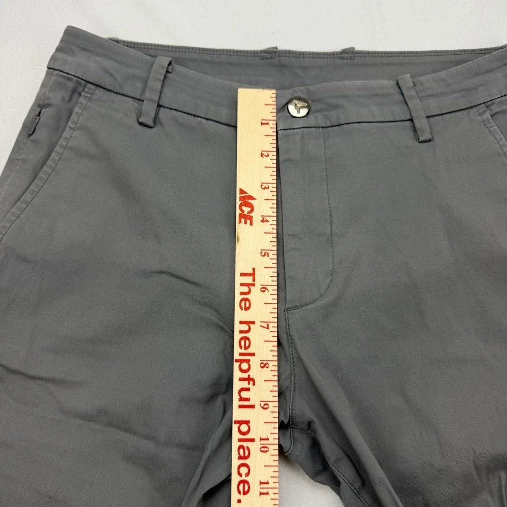 Birddogs Pants Mens 30x26 Grey Lined Chino Khaki Zipper Pockets Stretch